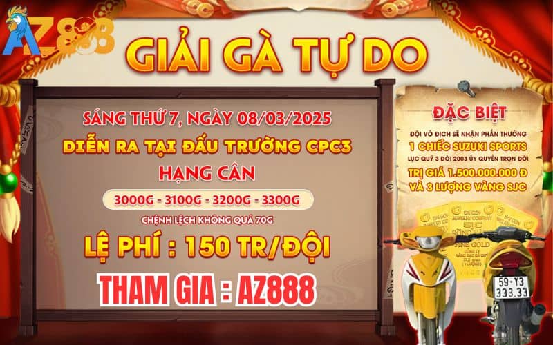 [Thông Báo] Giải Đấu Gà Tự Do Tại CPC3 Ngày 8/3/2025